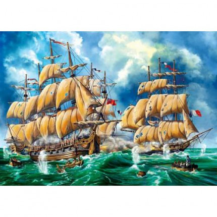Картина по номерам Палитра. Военные корабли 40*50см, акриловые краски, кисть Х-1012, (арт. 11-208519)
