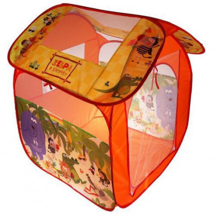 Играем Вместе Детская игровая палатка Зебра в клеточку (83*80*105см, в сумке) GFA-ZEBRA-R, (Shantou City Daxiang Plastic Toy Products Co., Ltd) (арт. 11-209034)