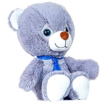 Мягкая Игрушка Малыш медвежонок серый с галстуком - (34см, серый) 23271 (арт. 11-210164)