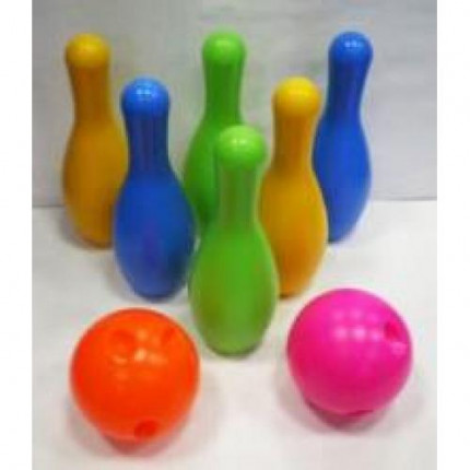 Набор для игры в боулинг (6 кеглей, 2 мяча) (в сетке) 106351-408, (Норд-Пласт) (арт. 11-68902)