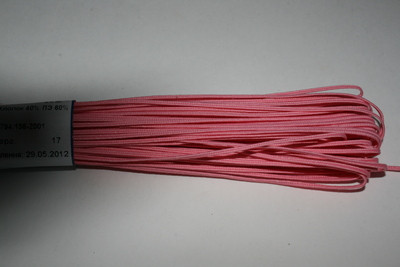Тесьма отделочная сутаж (шнур отделочный) 1с13 1.8 мм х 20 м 318004 / розовый (арт. 1с13)