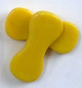 Прочие  Бусины пластик ассорти, 100 г (косточка жёлт., 1,5 х 4 см) 