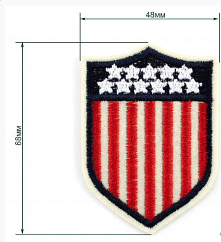 Термоаппликация LA115 48 х 68 мм. 1 шт.