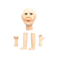 Прочие 7728896-00002 AR909 Набор для изготовления декоративной куклы 'Дедушка' - голова, 2 руки, 2 ноги, фарфоровые 12см (зеленые глаза) 