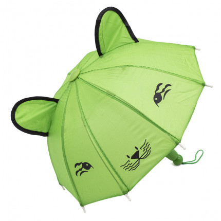AR1442 Зонтик из болони с ушками 22см (зеленый) (арт. 7729426-00001)