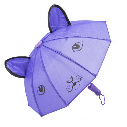 AR1442 Зонтик из болони с ушками 22см (фиолетовый) (арт. 7729426-00004)