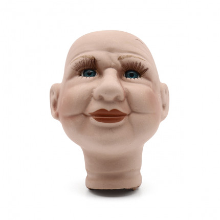 AR909 Голова для изготовления декоративной куклы 'Бабушка', фарфор 12см (голубые глаза) (арт. 7730414-00003)