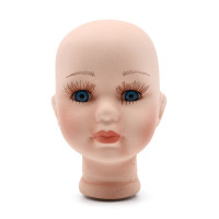 Прочие 7730415-00001 AR908 Голова для изготовления куклы, фарфор 12см (голубые глаза) 
