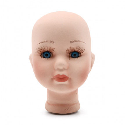 AR908 Голова для изготовления куклы, фарфор 12см (голубые глаза) (арт. 7730415-00001)