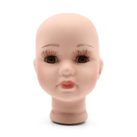 Прочие 7730415-00002 AR908 Голова для изготовления куклы, фарфор 12см (карие глаза) 