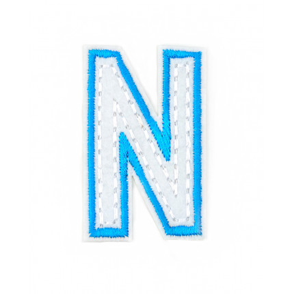 Аппликация термо буквы голубой (арт. АДЕ-573-3-12569.010)