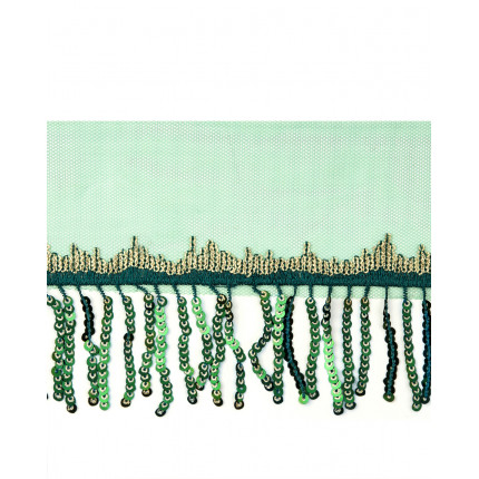 Бахрома с пайетками ш.8 см зеленый 50 см (арт. БДП-2-3-33176.005)