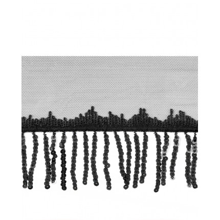 Бахрома с пайетками ш.8 см черный 50 см (арт. БДП-2-8-33176.003)