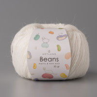 Beans 50г, 240м с шелком Цвет 10 белый