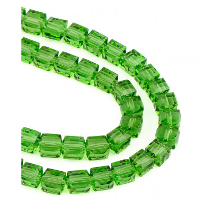 Бусины стеклянные р.1х1 см зеленый уп.10 шт. (арт. БСТ-38-2-18534.001)