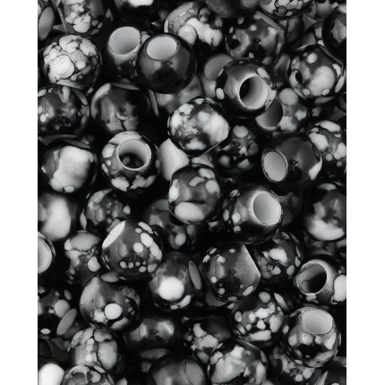 Бусины пластик д.1,2 см черный уп. ~10 шт. (арт. БУД-147-6-32663.012)