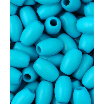 Бусы пластик р.1х2 см голубой 10 шт. (арт. БУД-151-13-32587.007)