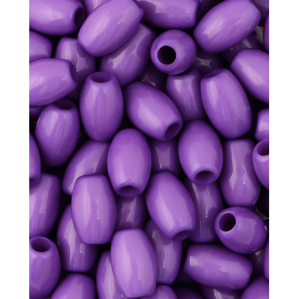 Бусы пластик р.1х2 см фиолетовый 10 шт. (арт. БУД-151-3-32587.013)