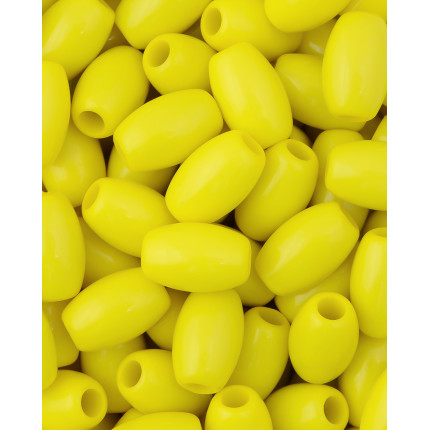 Бусы пластик р.1х2 см желтый 10 шт. (арт. БУД-151-7-32587.014)