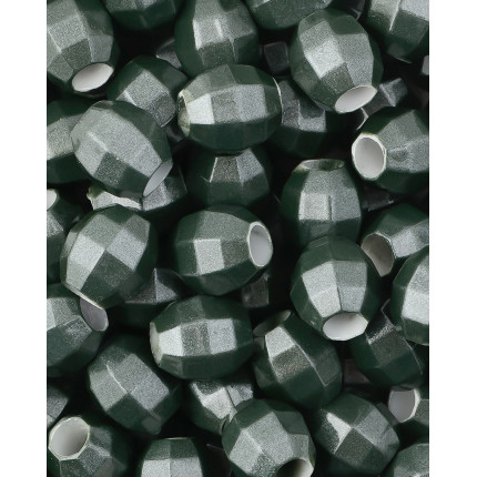 Бусины пластик р.1,3х1,4 см зеленый уп. ~10 шт. (арт. БУД-152-1-32730.006)