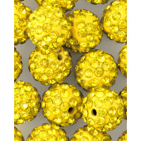 Прочие БУД-156-2-36055.002 Бусины со стразами д.1 см желтый 