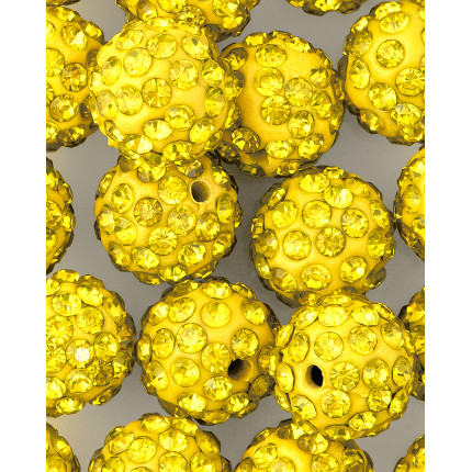 Бусины со стразами д.1 см желтый (арт. БУД-156-2-36055.002)