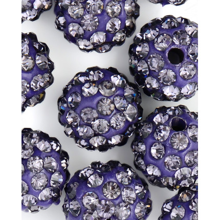 Бусины со стразами д.1 см фиолетовый (арт. БУД-99-21-7484.004)