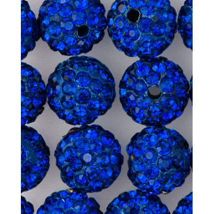 Бусины со стразами д.1 см синий (арт. БУД-99-28-7484.015)