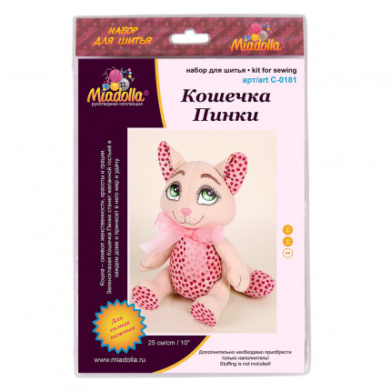 Набор для изготовления игрушки "Miadolla" C-0181 Кошечка Пинки . (арт. C-0181)