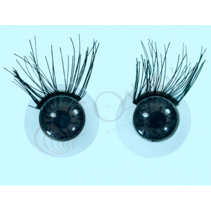 Глазки клеевые "круг с ресниц." 12 мм ТР-12 (серый) 10 шт/упак (арт. ДЦ-00001912)