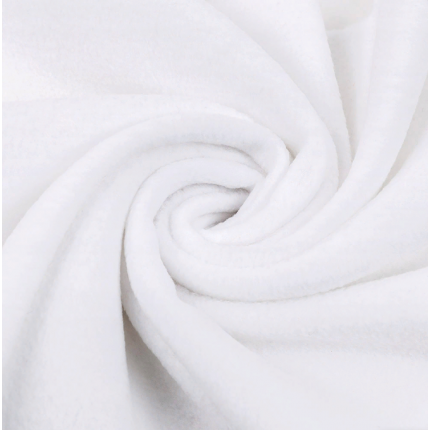 Ткань Флис FG-001 230±4г/кв.м 50 х 50 см 100% полиэстер цвет белый (арт. FG-001)