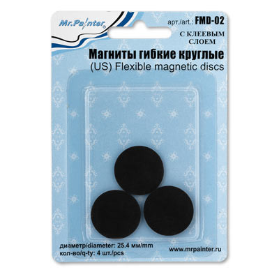 "Mr.Painter" Магниты круглые FMD-02 4 шт. гибкие с клеевым слоем (арт. FMD-02)