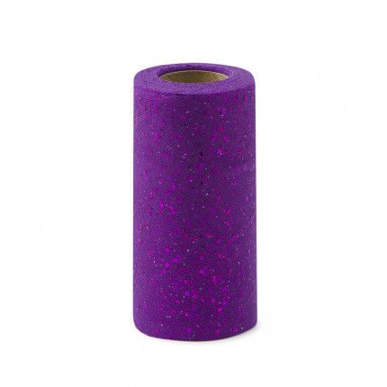 Фатин с глиттером и блестками ш.15 см фиолетовый (арт. ФШ-6-7-31934.007)