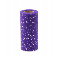 Прочие ФШ-8-7-31939.007 Фатин с блестками нейлоновый ш.15 см фиолетовый 