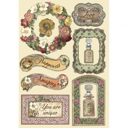 Набор высеченных декоративных элементов "Rose parfum" (арт. ГЕЛ-32920-1-ГЕЛ0187755)