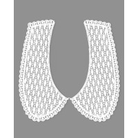 Прочие ГВ-86-1-31079 Воротник плетеный из 2-х частей р.9,5х20,5 см белый 