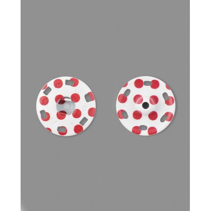 Кнопка пришивная д.20,9 мм (металл) KOH-I-HOOR №8 белый 1шт. (арт. КНД-18-1-32456)