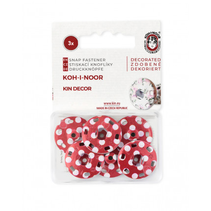 Кнопки KOH-I-HOOR №8 (д.21мм) красный (арт. КНП-61-1-31604)