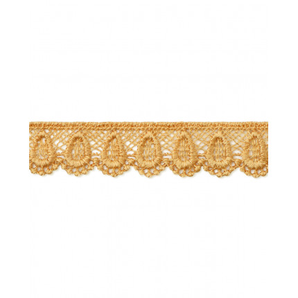 Кружево плетеное ш.20 мм золотистый 100 см (арт. КП-195-14-18428.014)