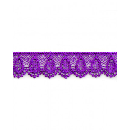 Кружево плетеное ш.20 мм фиолетовый 100 см (арт. КП-195-20-18428.019)