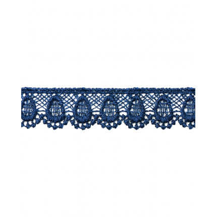 Кружево плетеное ш.20 мм синий 100 см (арт. КП-195-22-18428.021)