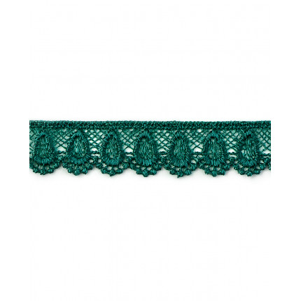 Кружево плетеное ш.20 мм зеленый 100 см (арт. КП-195-35-18428.035)