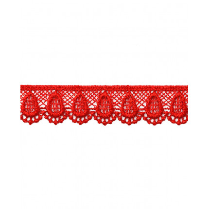 Кружево плетеное ш.20 мм красный 100 см (арт. КП-195-5-18428.005)