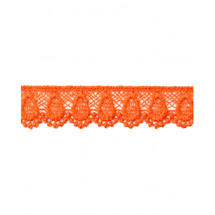 Кружево плетеное ш.20 мм оранжевый 100 см  (арт. КП-195-9-18428.009)