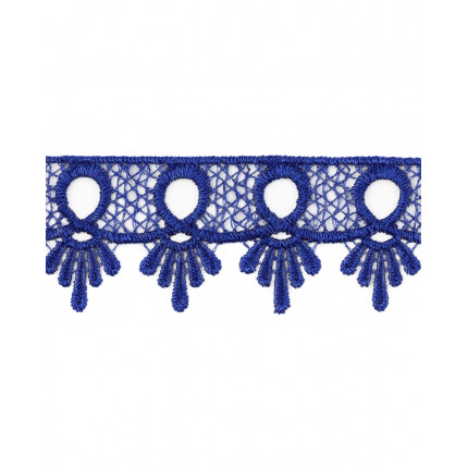 Кружево плетеное ш.4 см синий 1 метр (арт. КП-212-10-30097.011)