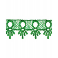 Прочие КП-212-14-30097.005 Кружево плетеное ш.4 см зеленый 1 метр 