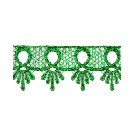 Кружево плетеное ш.4 см зеленый 1 метр (арт. КП-212-14-30097.005)