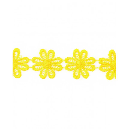 Кружево плетеное ш.2,5 см желтый 100 см (арт. КП-215-10-30112.017)