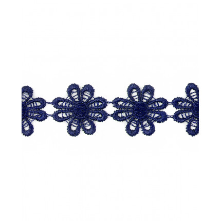 Кружево плетеное ш.2,5 см синий 100 см (арт. КП-215-12-30112.021)