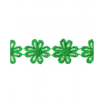 Кружево плетеное ш.2,5 см зеленый 100 см (арт. КП-215-16-30112.012)